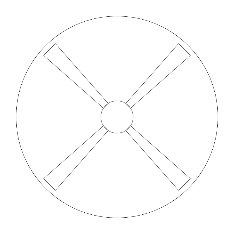 Ceiling Fan plan view CAD block