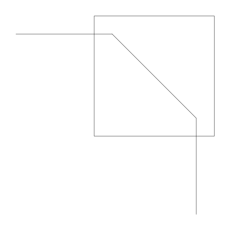 Electrical Conduit 90-degree Elbow (Southwest) plan view CAD block