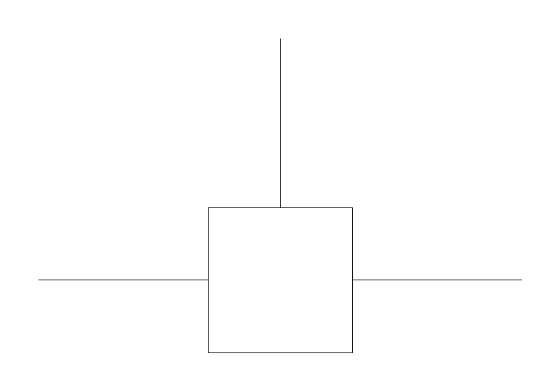 Electrical Conduit Tee (North) plan view CAD block