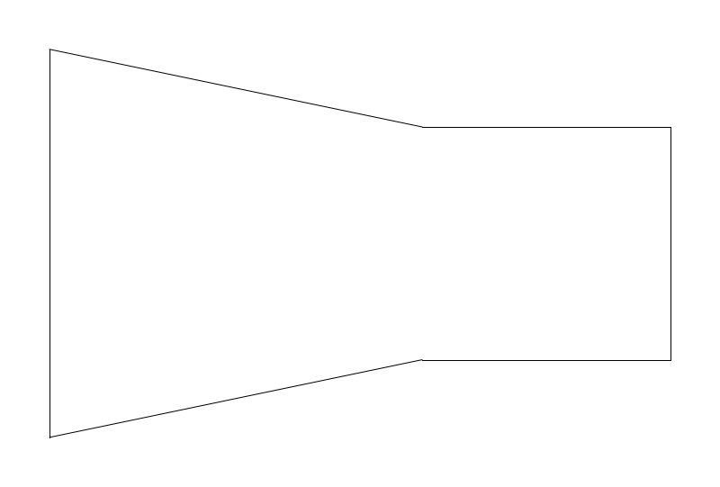 HVAC Duct Transition (Horizontal) plan view CAD block