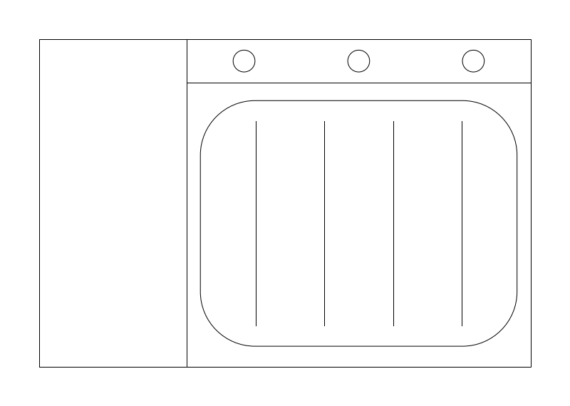 36-inch Outdoor Gas Grill plan view CAD block