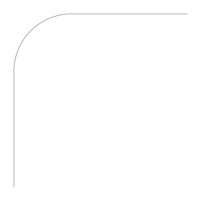 Plumbing Pipe 90-degree Elbow (Southeast) plan view CAD block