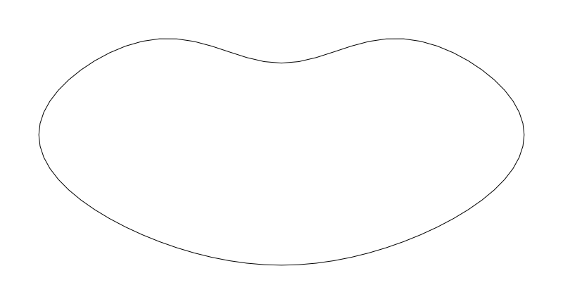 Kidney-Shaped Swimming Pool plan view CAD block