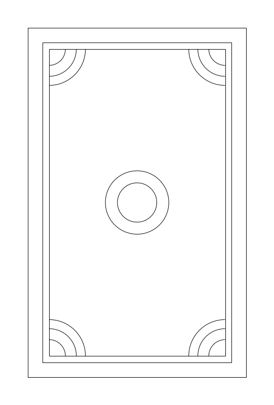 Rug 5x8 plan view CAD block