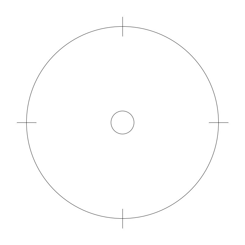 Vertical Storage Tank plan view CAD block