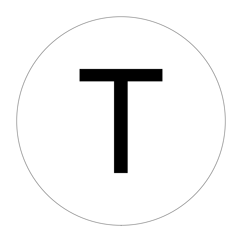 Thermostat plan view CAD block